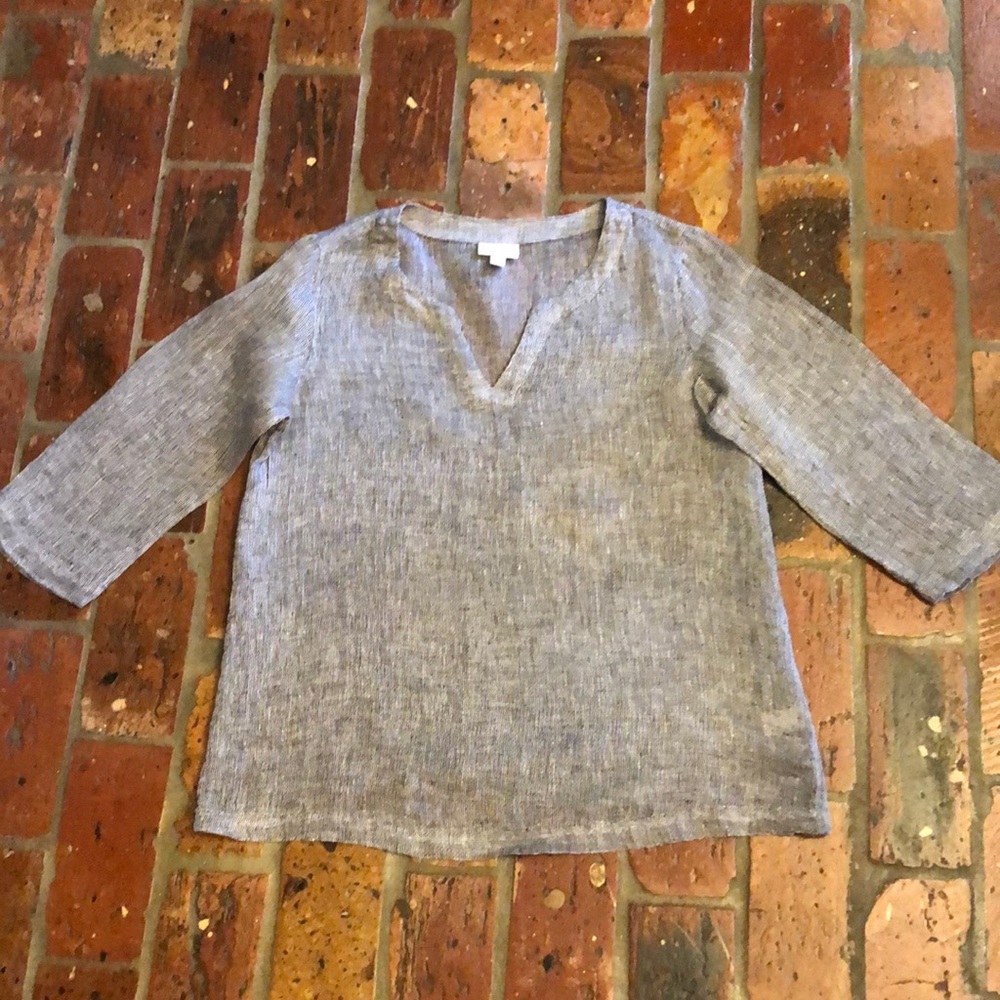 Pure Jill 100% linen textured tunic szXS